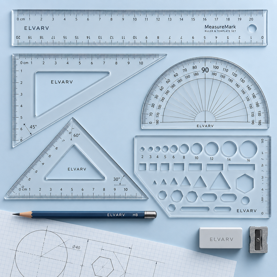 Elvarv™ MeasureMark Ruler & Template Set