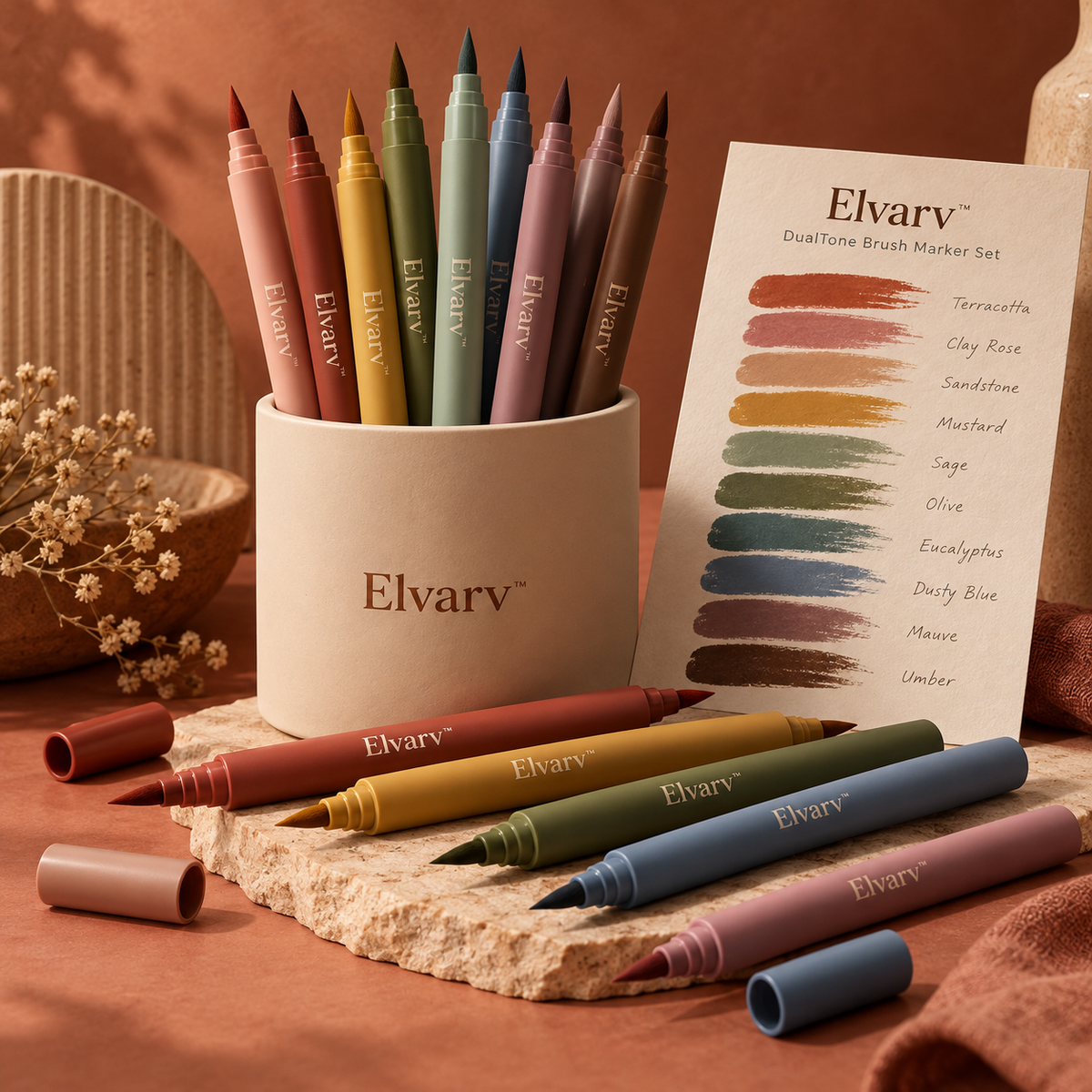 Elvarv™ DualTone Brush Marker Set