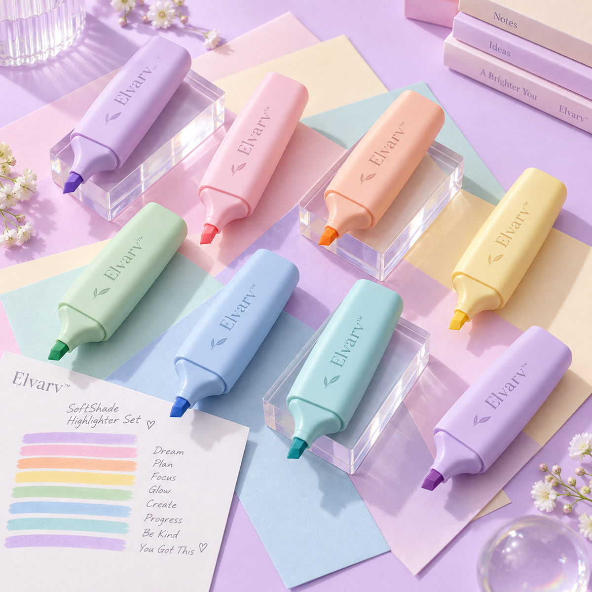 Elvarv™ SoftShade Pastel Highlighter Set
